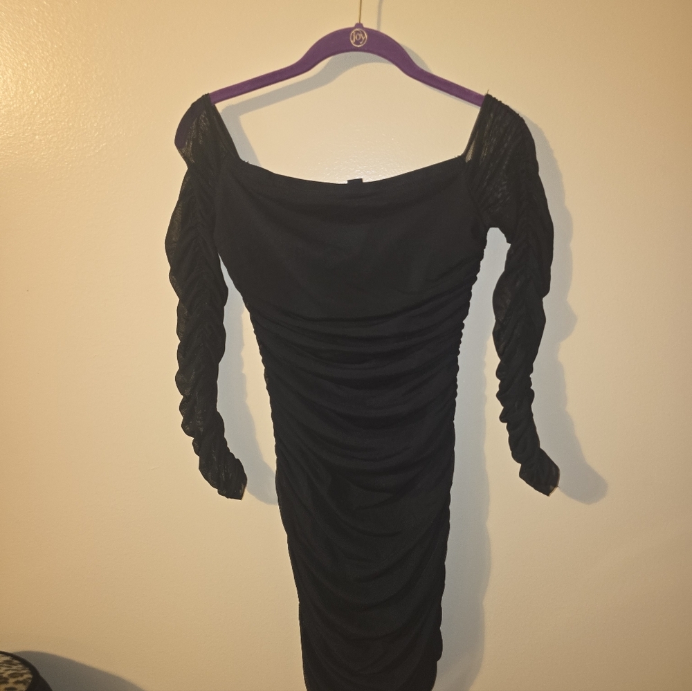 Elegant Black Off-Shoulder Dress